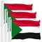 G128 3 Pack: Sudan Sudanese Flag | 3x5 Ft | LiteWeave Pro Series Printed 150D Polyester | Country Flag, Indoor/Outdoor, Vibrant Colors, Brass Grommets